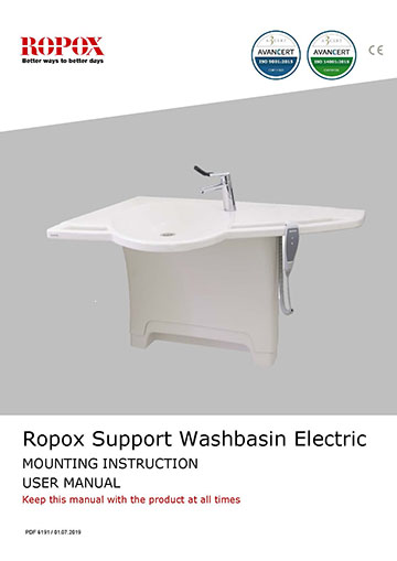 Ropox user & mounting manual - Support Washbasin Electric