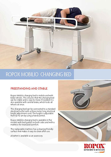 Data leaflet Ropox Mobilio Changing Bed